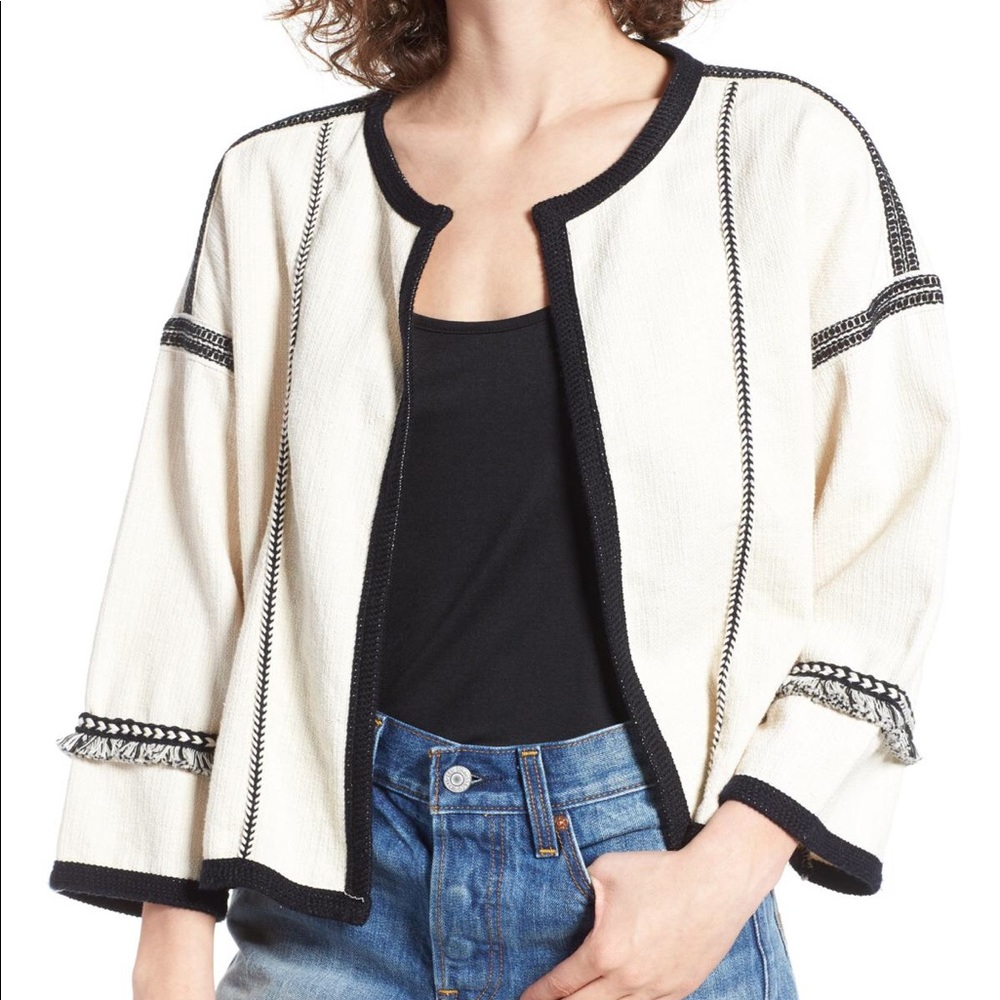 Moon River Fringe Trim Jacket